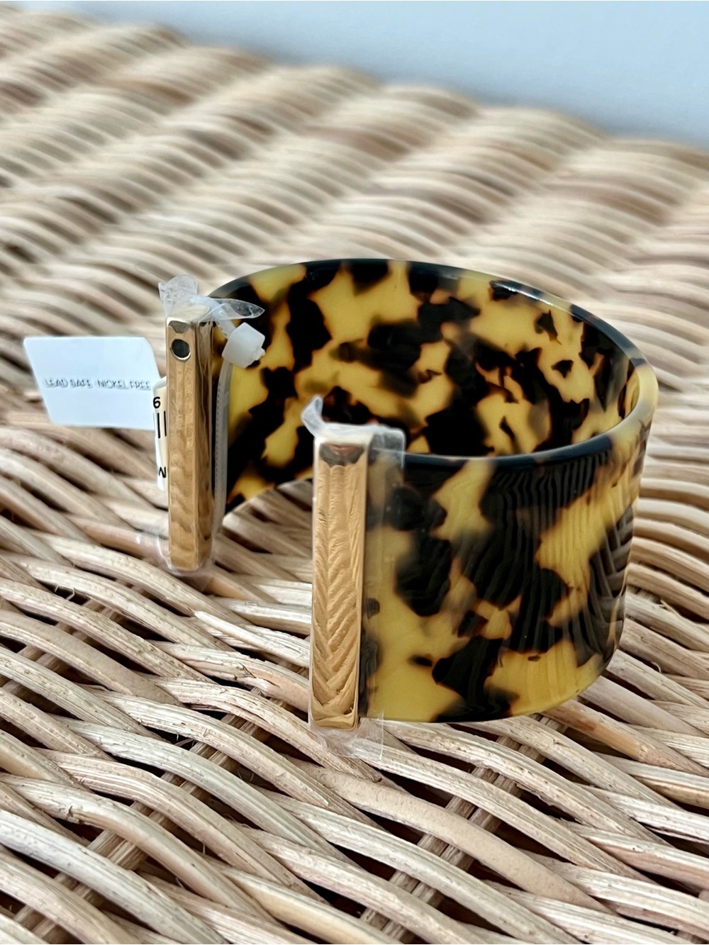 NWT | Tortoiseshell Statement Cuff Bracelet Wide Open Cuff